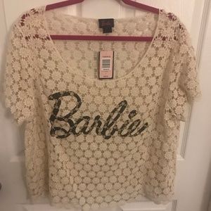 Ivory BARBIE Daisy Crop Top